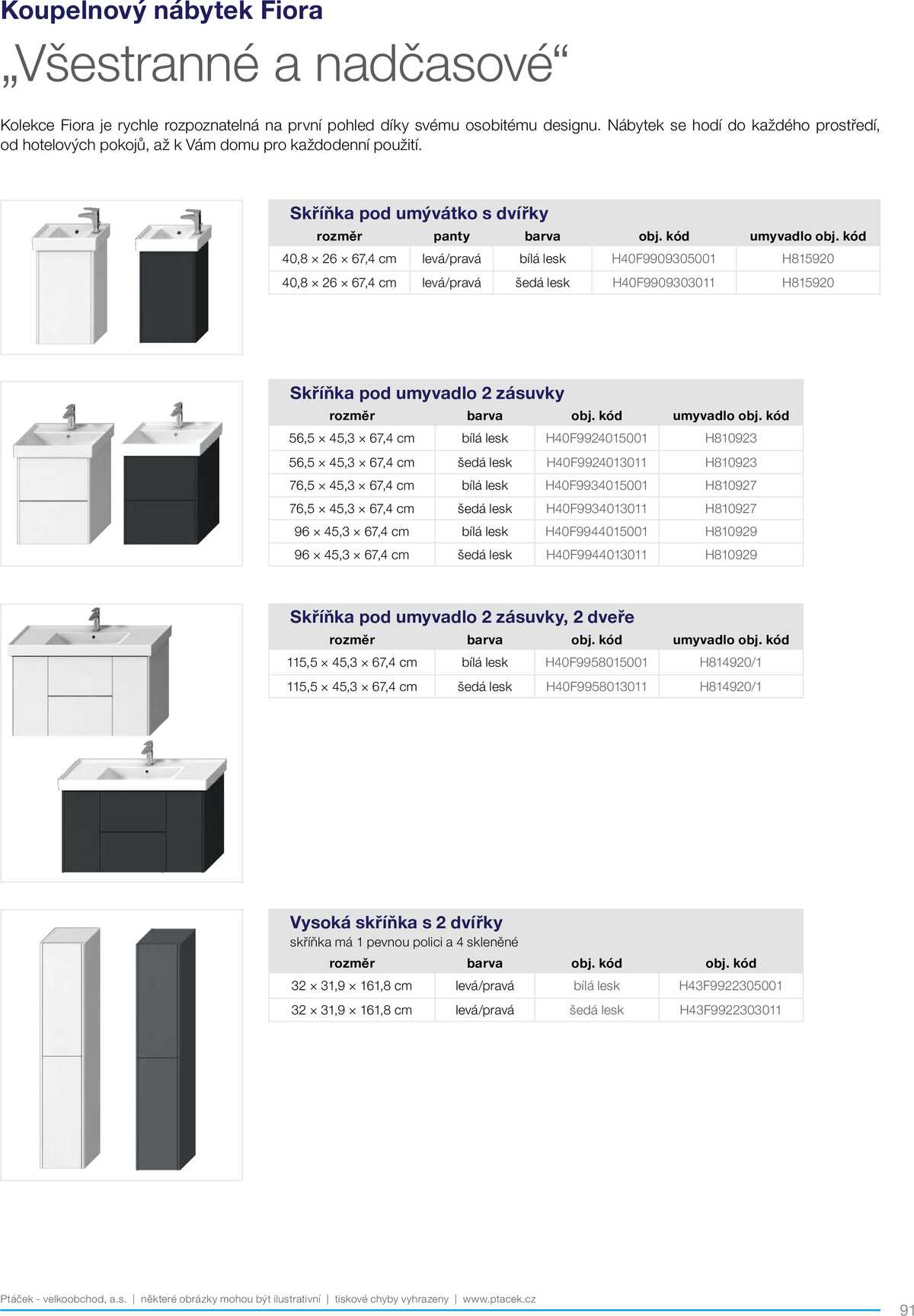 Koupelny Ptáček katalog koupelnový nábytek strana 91