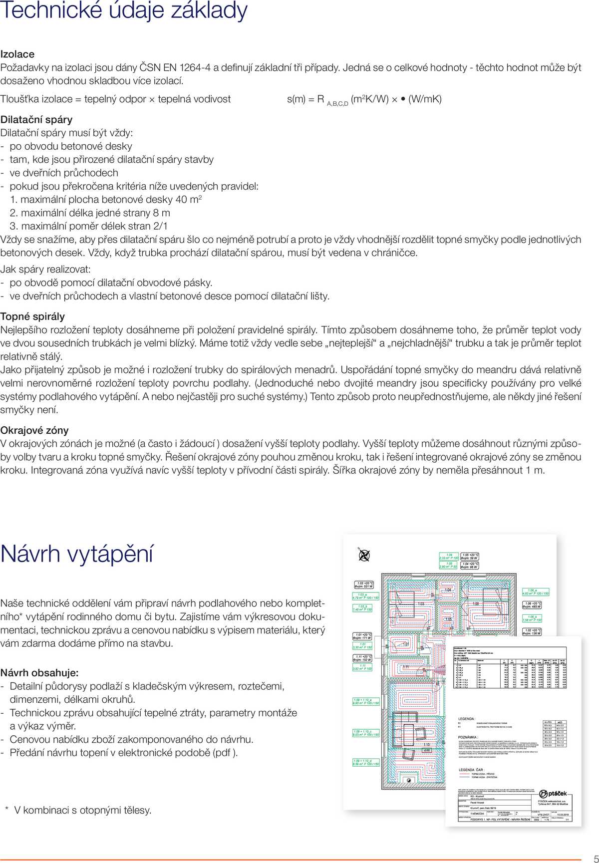 Koupelny Ptáček Podlahové vytápění a rozvody vody strana 5
