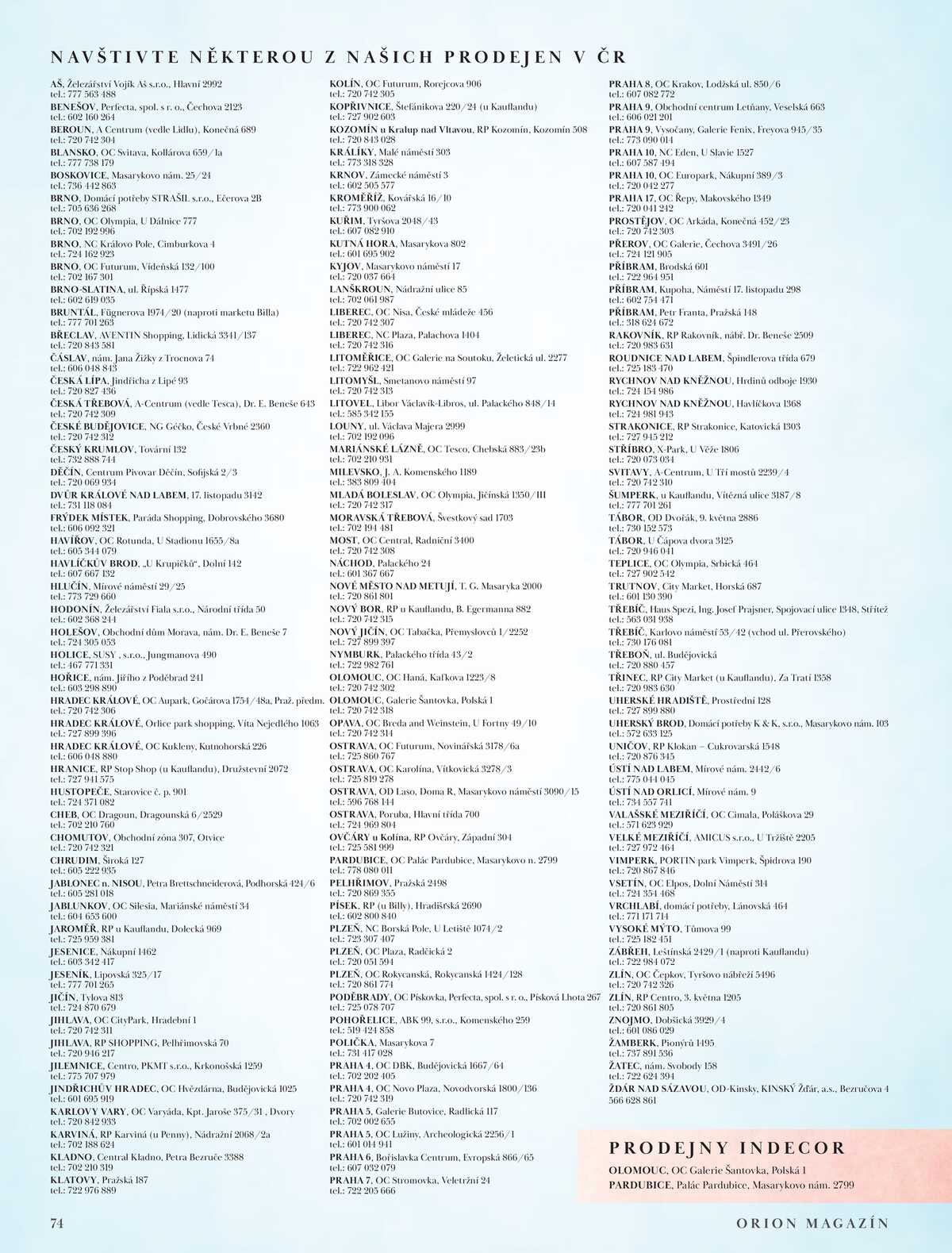 Orion Magazín Jaro/Léto 2026 strana 74