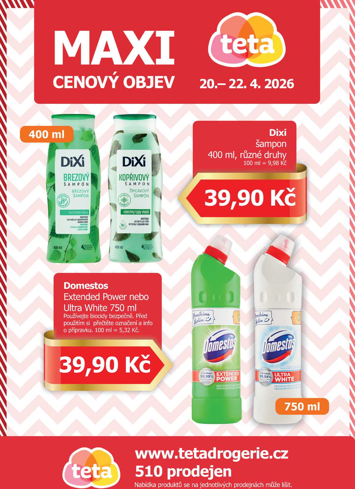 Teta drogerie Maxi cenový objev od 20.4. do 22.4.2026 strana 1