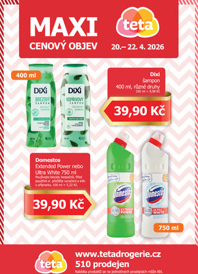Teta drogerie Maxi cenový objev od 20.4. do 22.4.2026