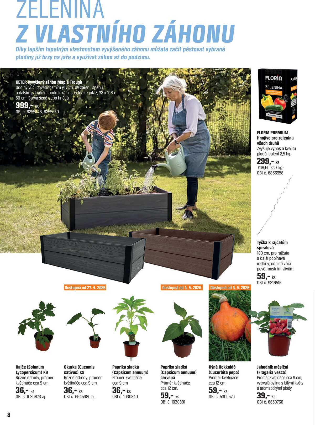 OBI Magazín rostlin od 15.4. do 14.5.2026 strana 8