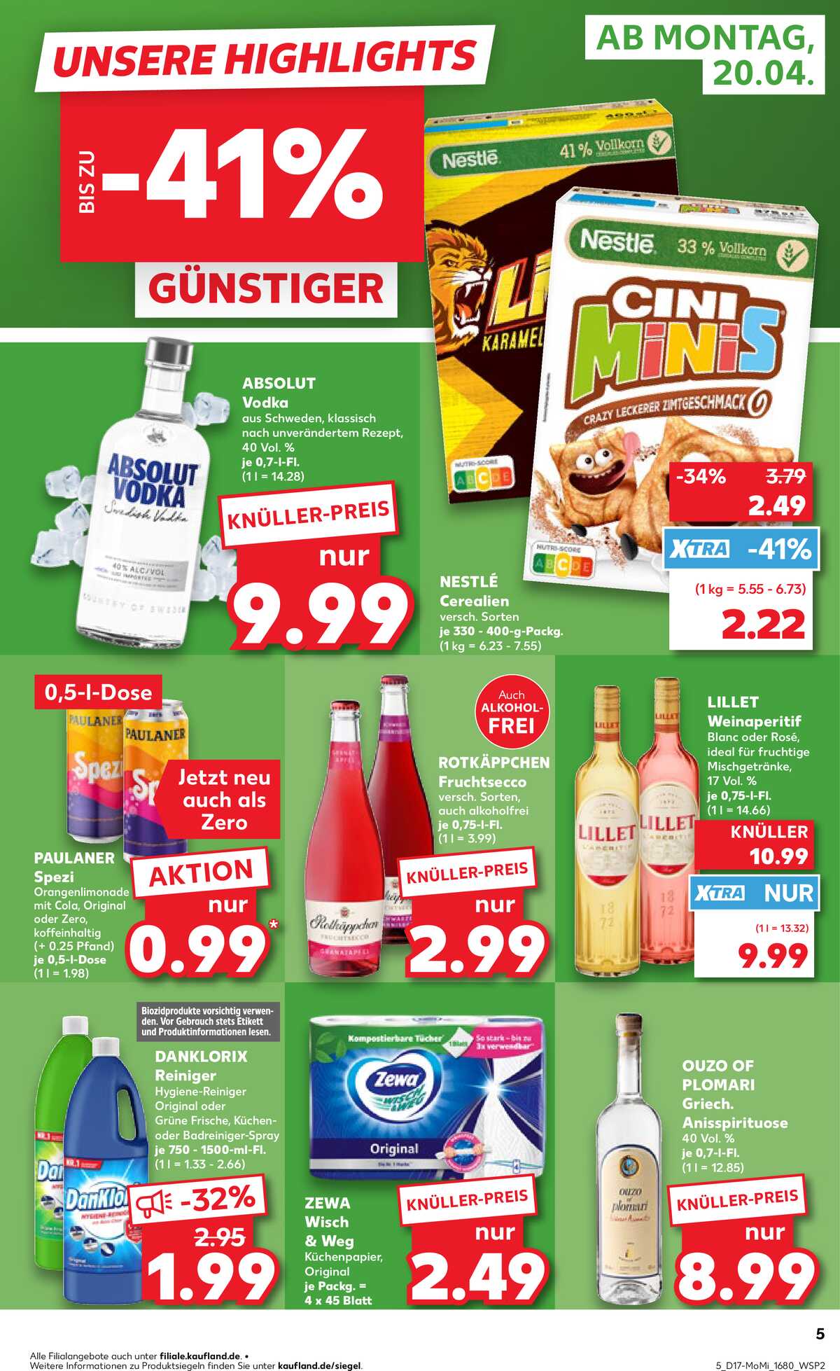 Leták Kaufland Německo 20.4.-22.4.2026 strana 5