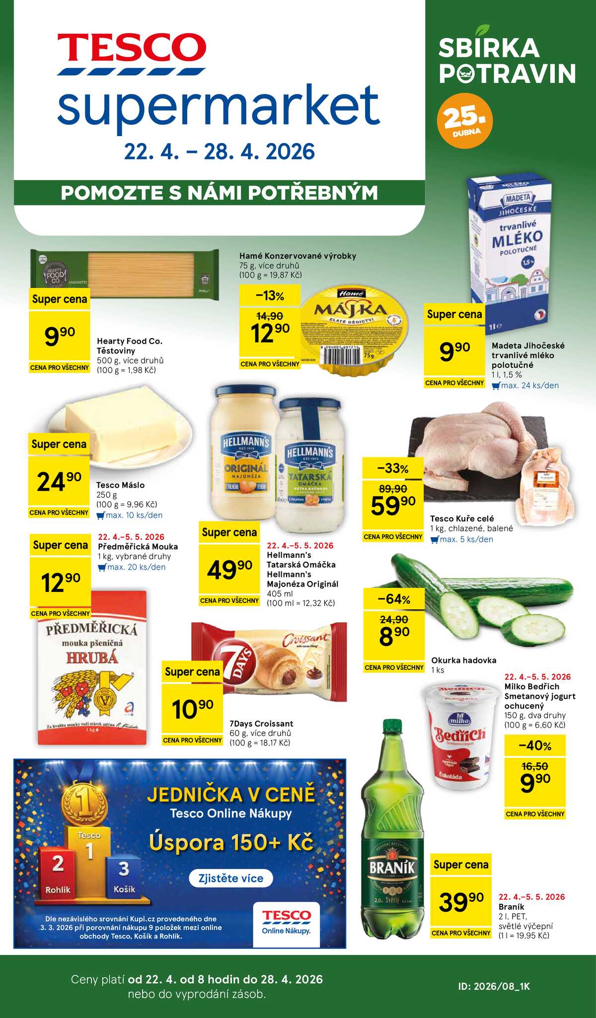 Tesco supermarkety od 22.4. do 28.4.2026 strana 1