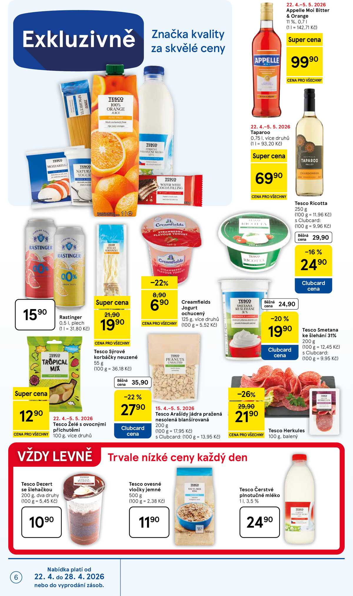 Tesco supermarkety od 22.4. do 28.4.2026 strana 6