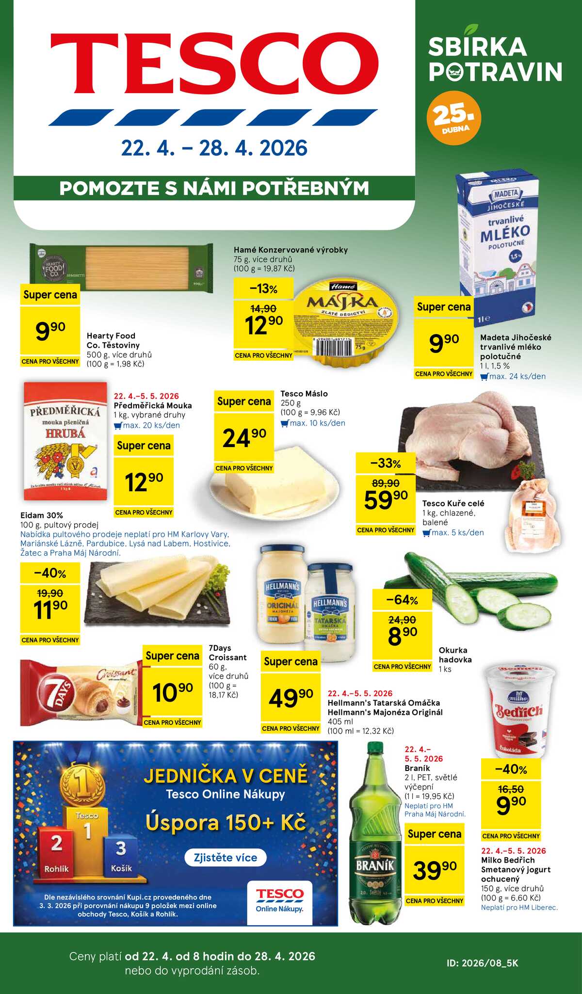 Tesco malé hypermarkety od 22.4. do 28.4.2026 strana 1