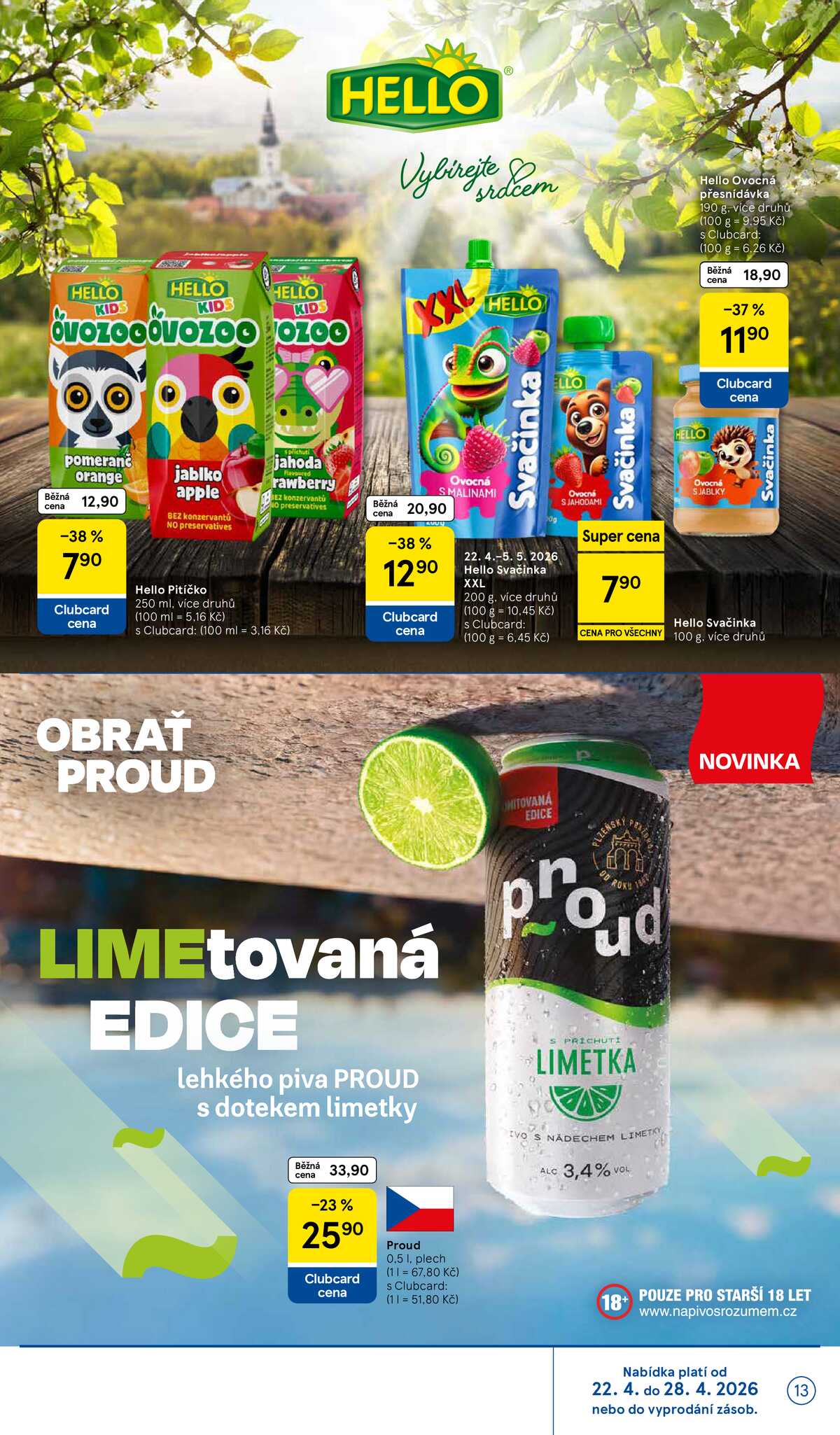 Tesco malé hypermarkety od 22.4. do 28.4.2026 strana 13