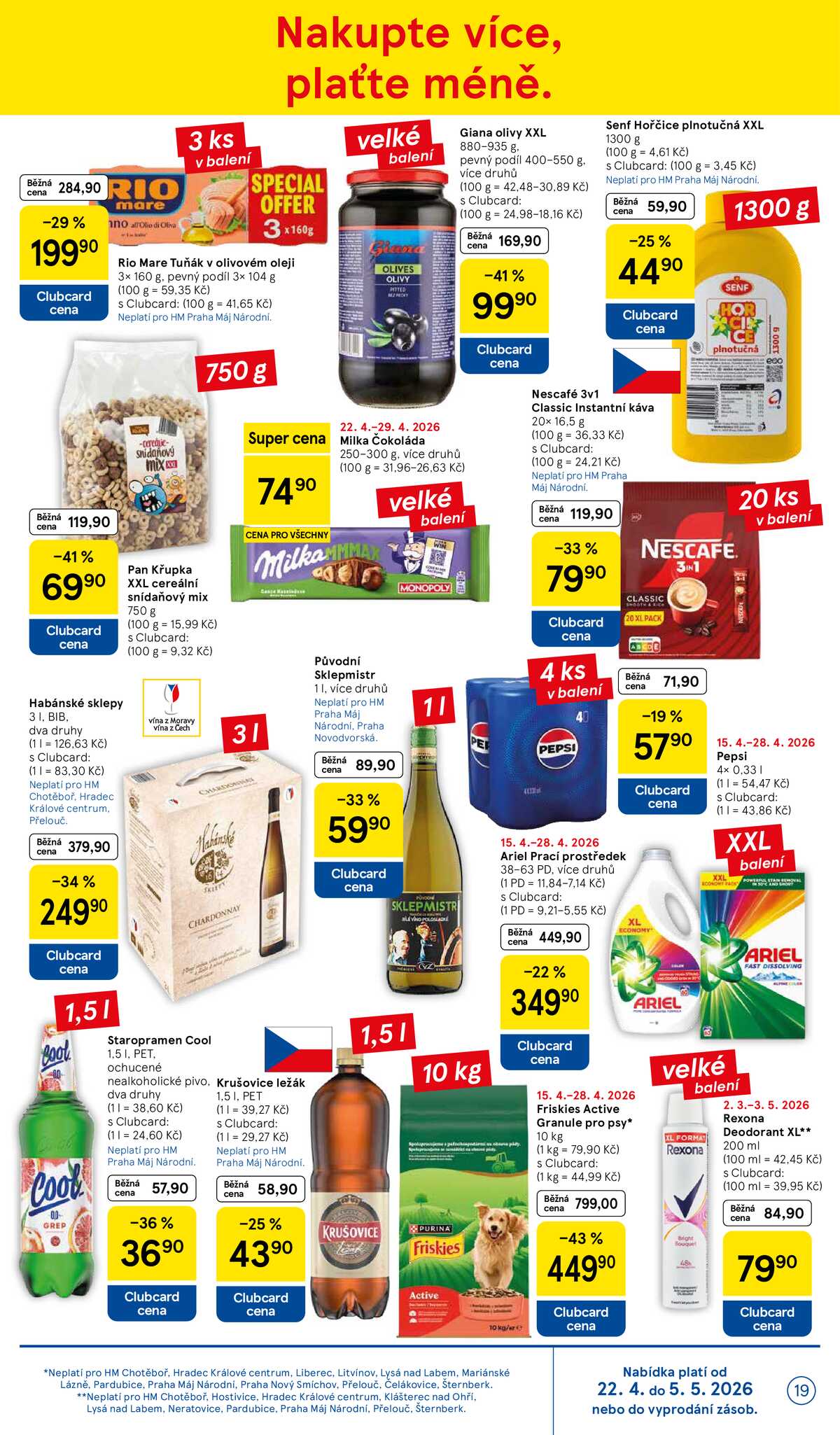 Tesco malé hypermarkety od 22.4. do 28.4.2026 strana 19