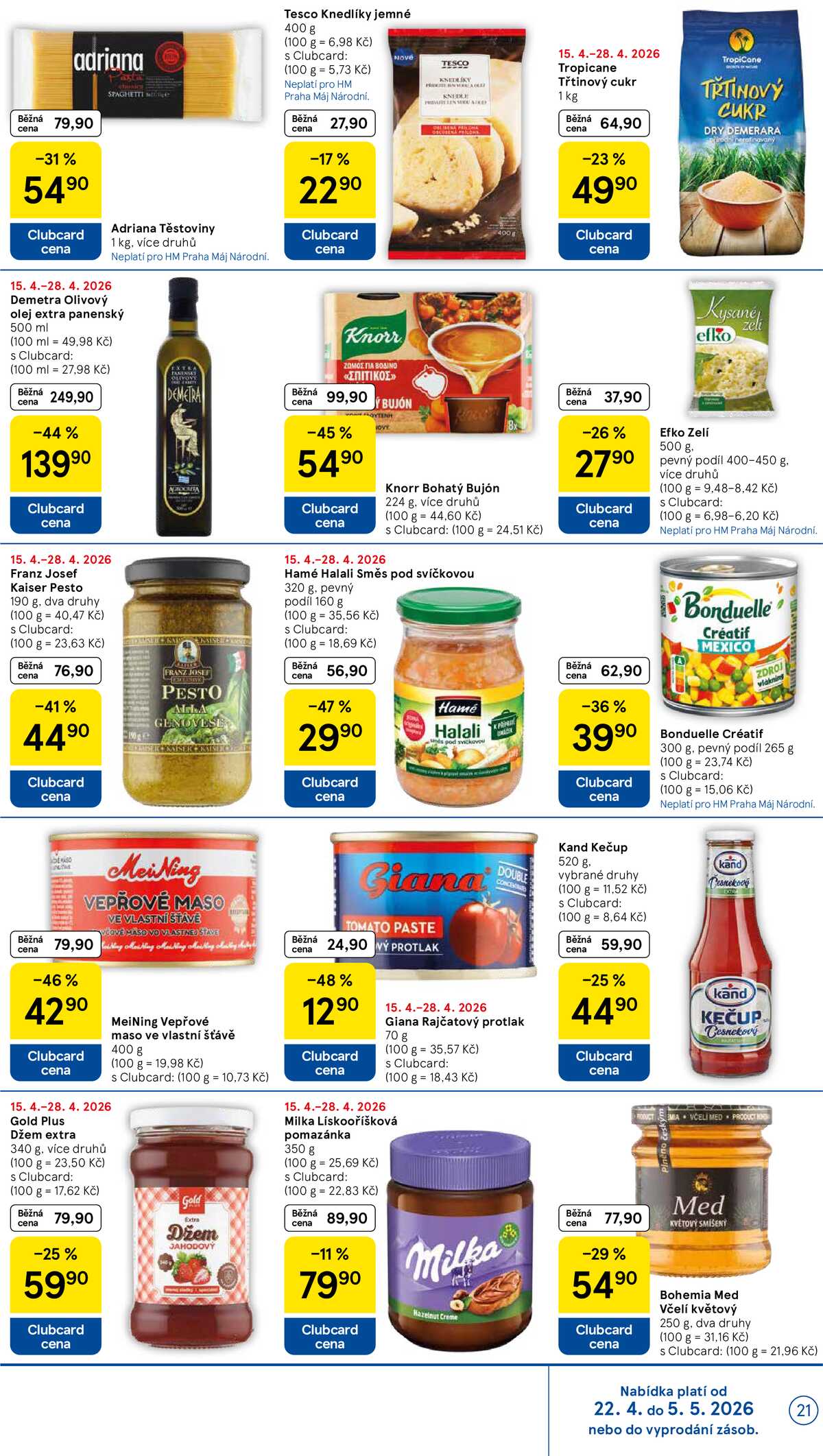 Tesco malé hypermarkety od 22.4. do 28.4.2026 strana 21