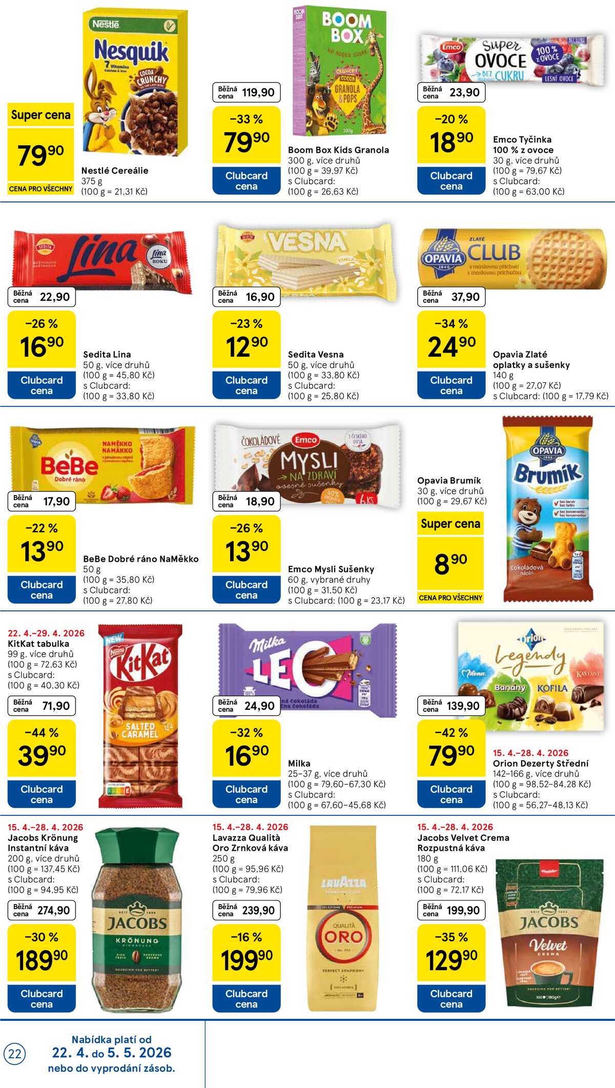 Tesco malé hypermarkety od 22.4. do 28.4.2026 strana 22