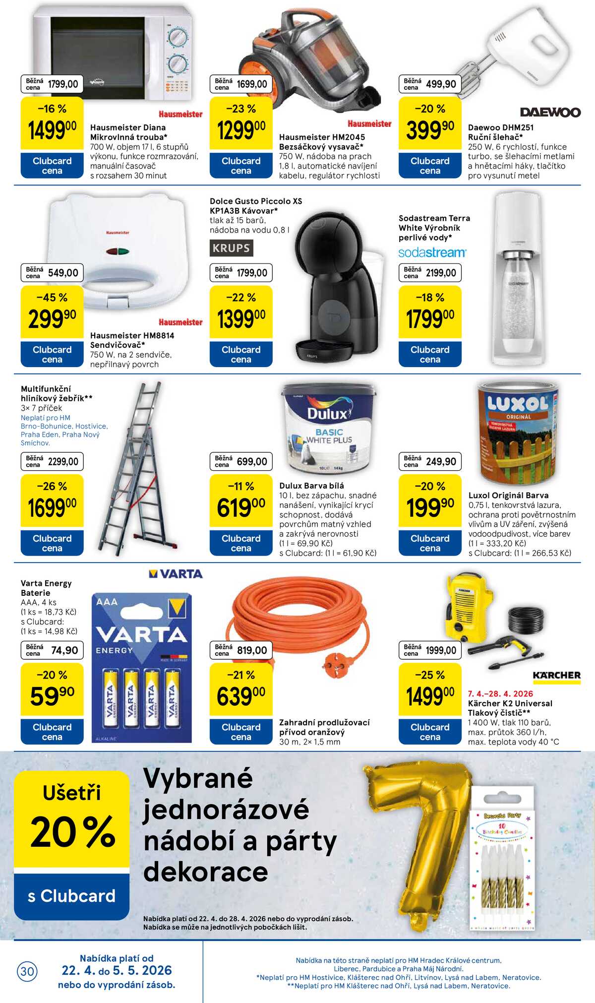 Tesco malé hypermarkety od 22.4. do 28.4.2026 strana 30