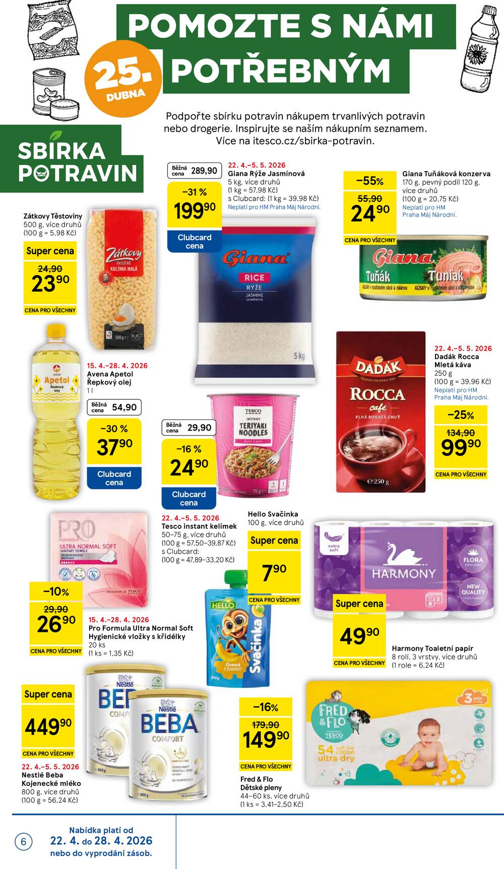 Tesco malé hypermarkety od 22.4. do 28.4.2026