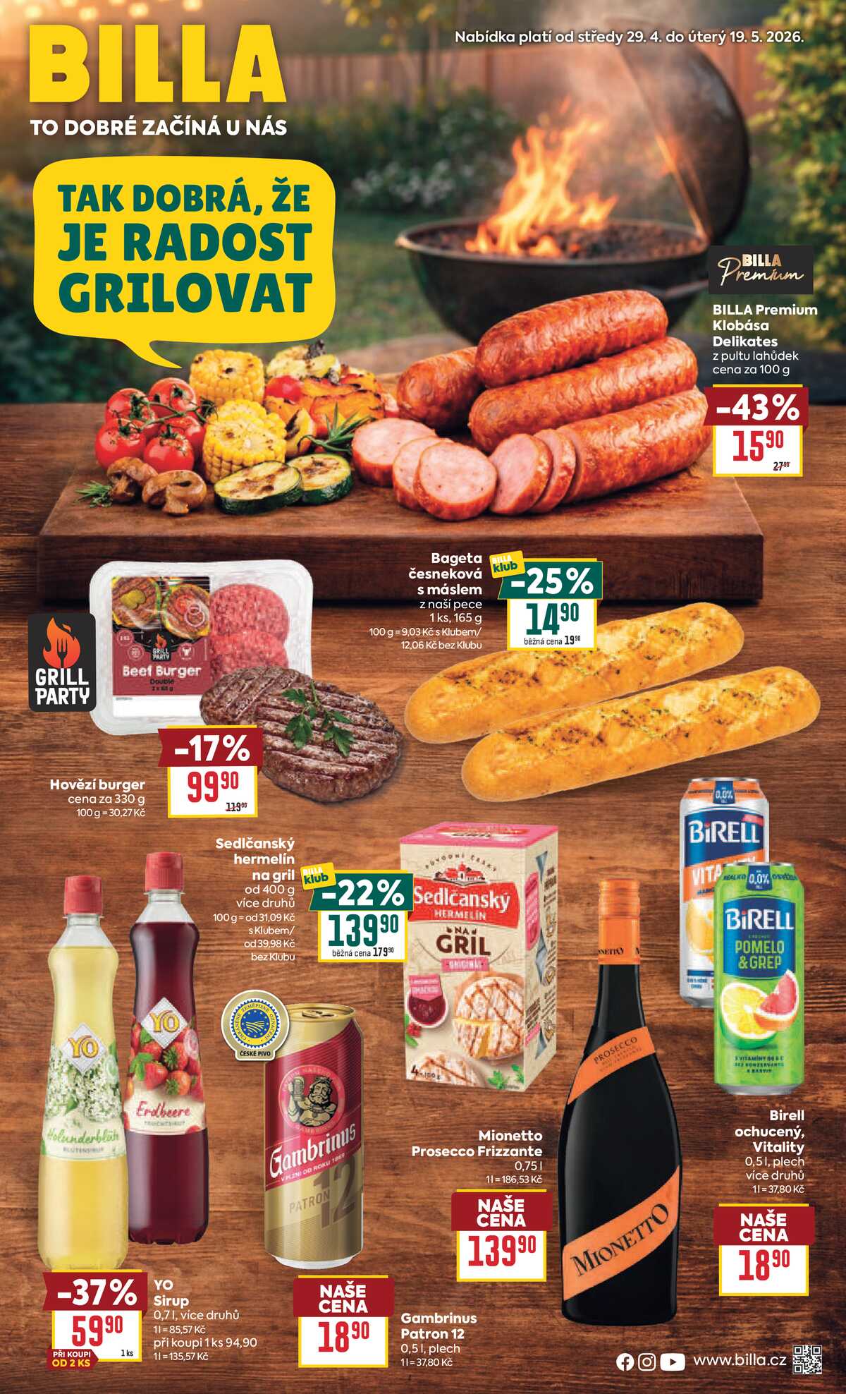 Billa katalog Gril od 29.4. do 19.5.2026 strana 1
