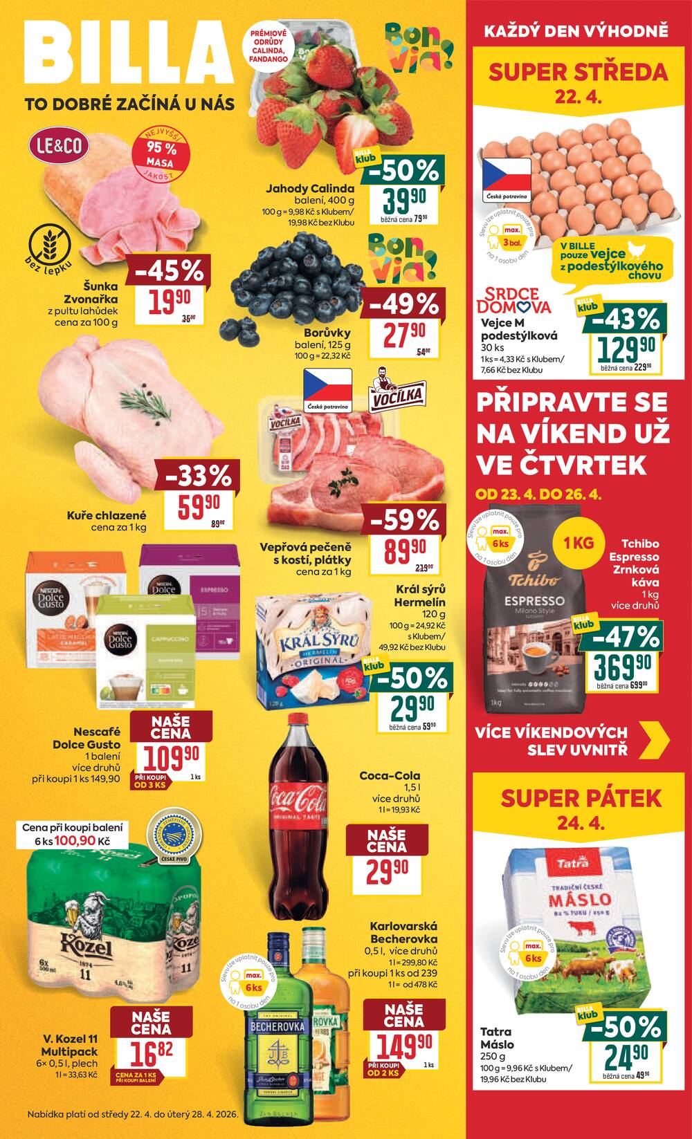 Leták BILLA - BILLA od 22.4. do 28.4.2026 - strana 1