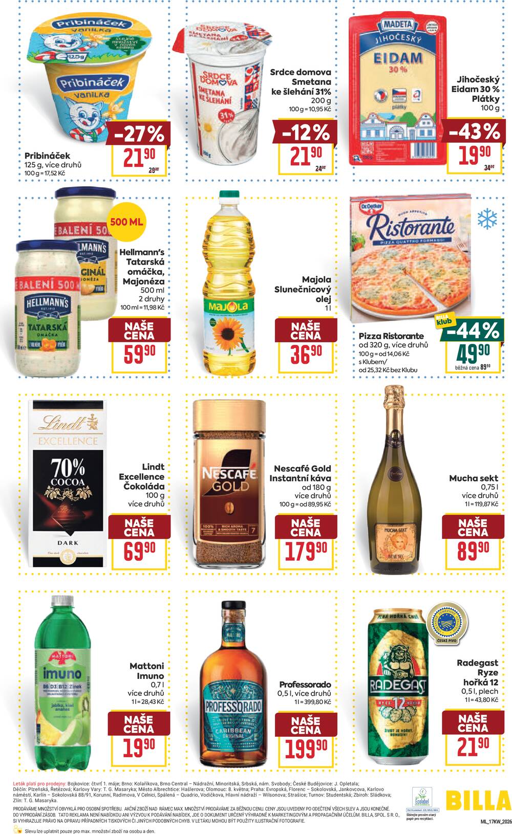 BILLA malý leták od 22.4. do 28.4.2026