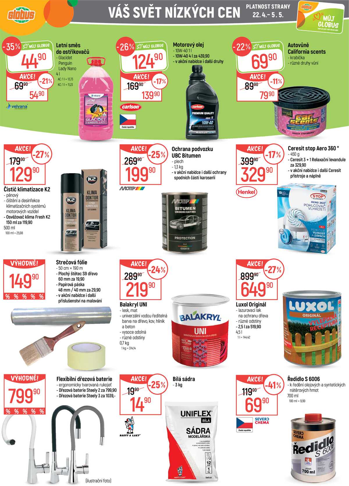Akční leták Globus 22.4. - 28.4.2026 - Globus Praha - Čakovice strana 34