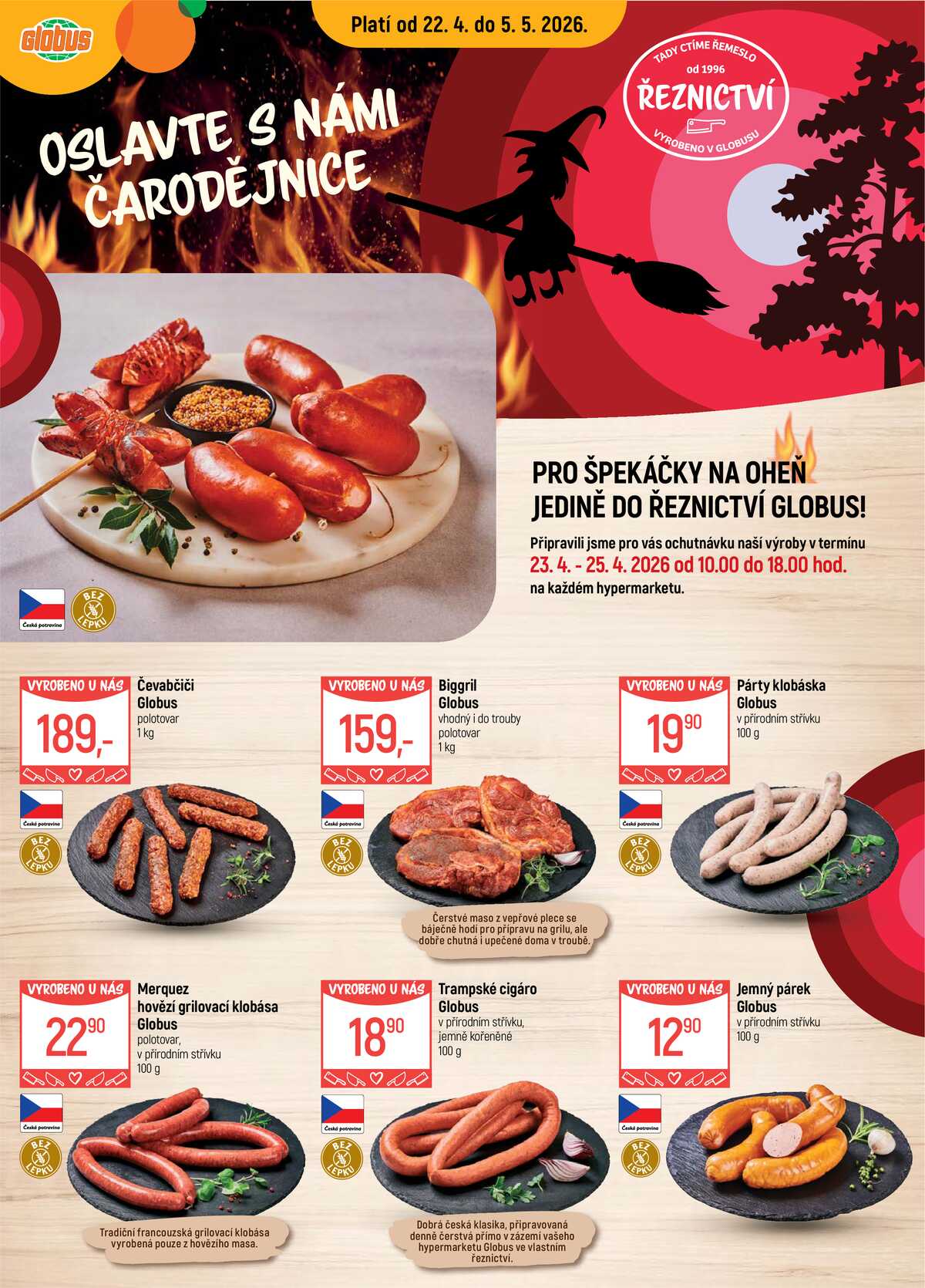 Akční leták Globus 22.4. - 5.5.2026 - Globus Praha - Zličín strana 1