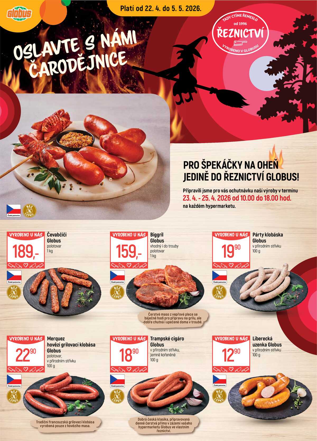 Akční leták Globus 22.4. - 5.5.2026 - Globus Liberec strana 1