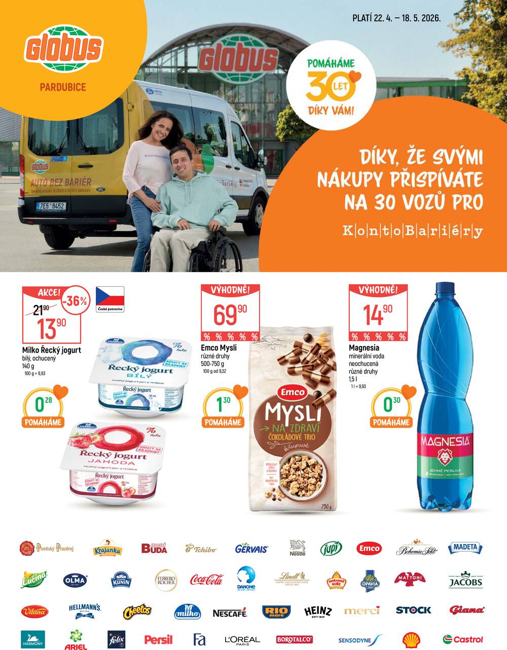Leták Globus - Akční leták Globus 22.4. - 18.5.2026 - Globus Pardubice - strana 1