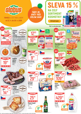 Akční leták Globus 22.4. - 28.4.2026 - Globus Trmice u Ústí nad Labem