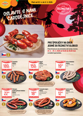 Akční leták Globus 22.4. - 5.5.2026 - Globus Praha - Štěrboholy