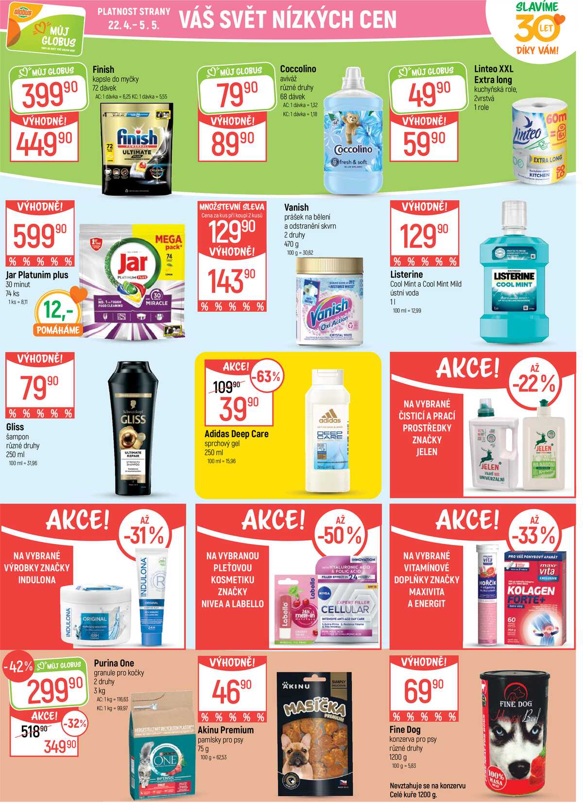Akční leták Globus 22.4. - 28.4.2026 - Globus Praha - Štěrboholy strana 28