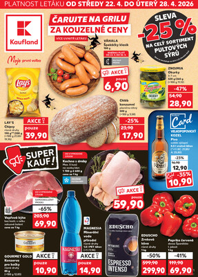 Kaufland 22.4. - 28.4. - Kaufland - Hustopeče (Brněnská)