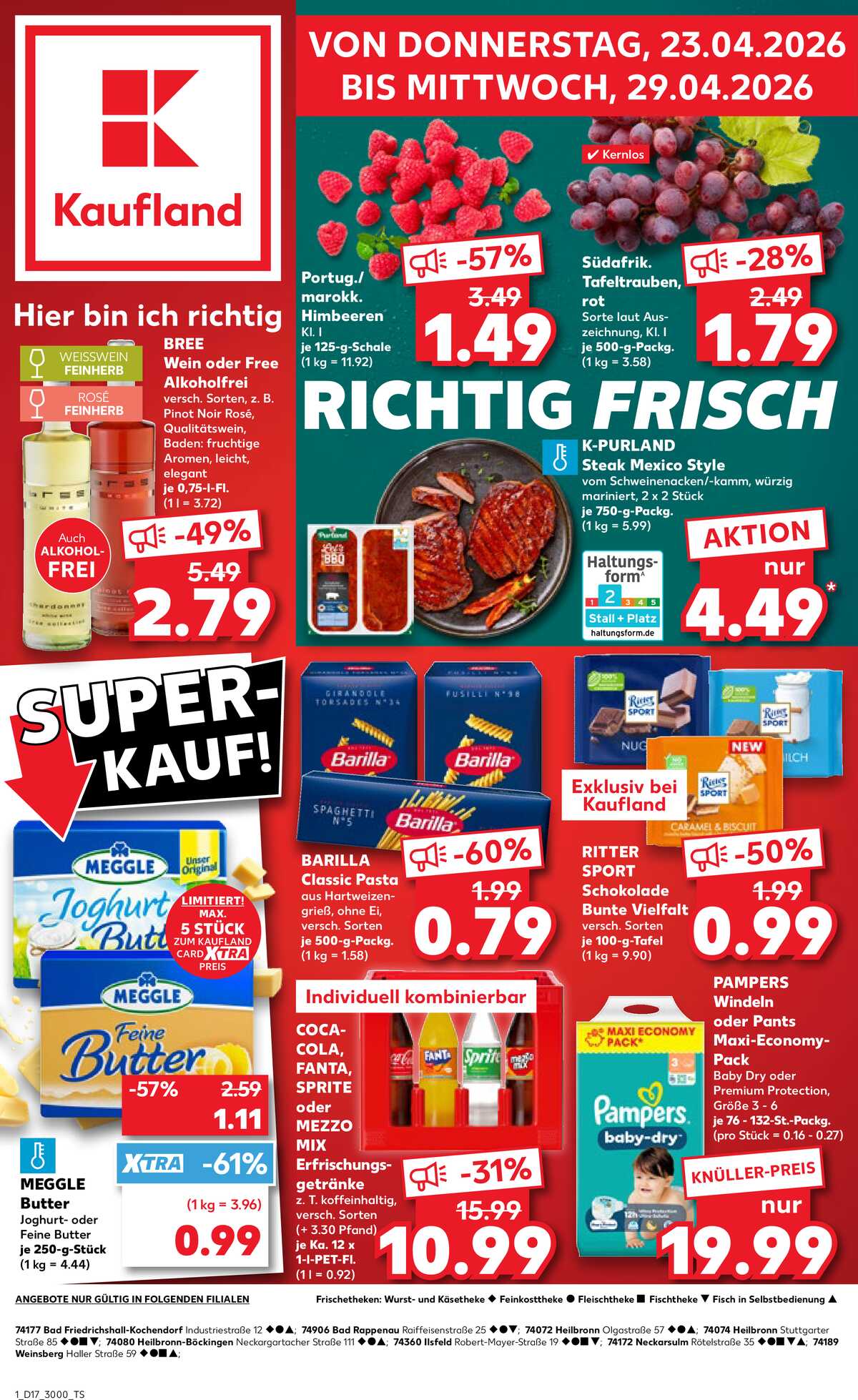 Leták Kaufland Německo 23.4.-29.4.2026 strana 1