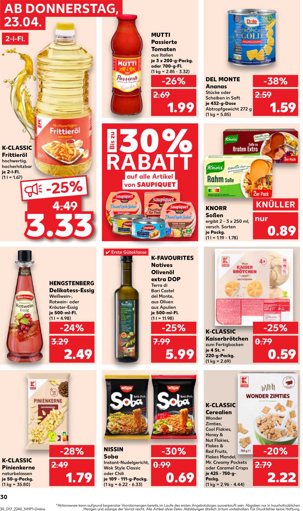 Leták Kaufland Německo 23.4.-29.4.2026 strana 30