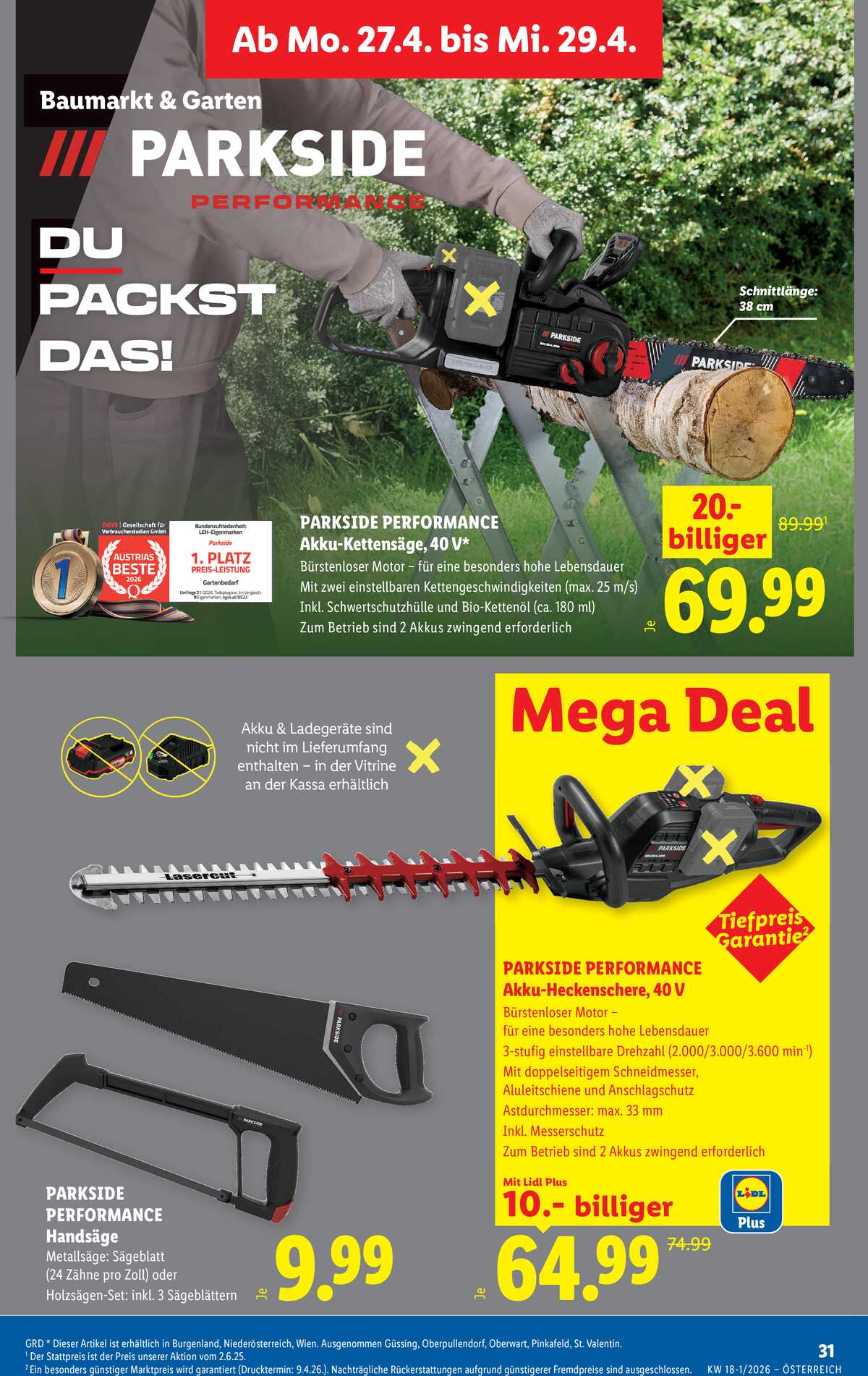 Leták Lidl Rakousko 23.4.-29.4.2026 strana 36