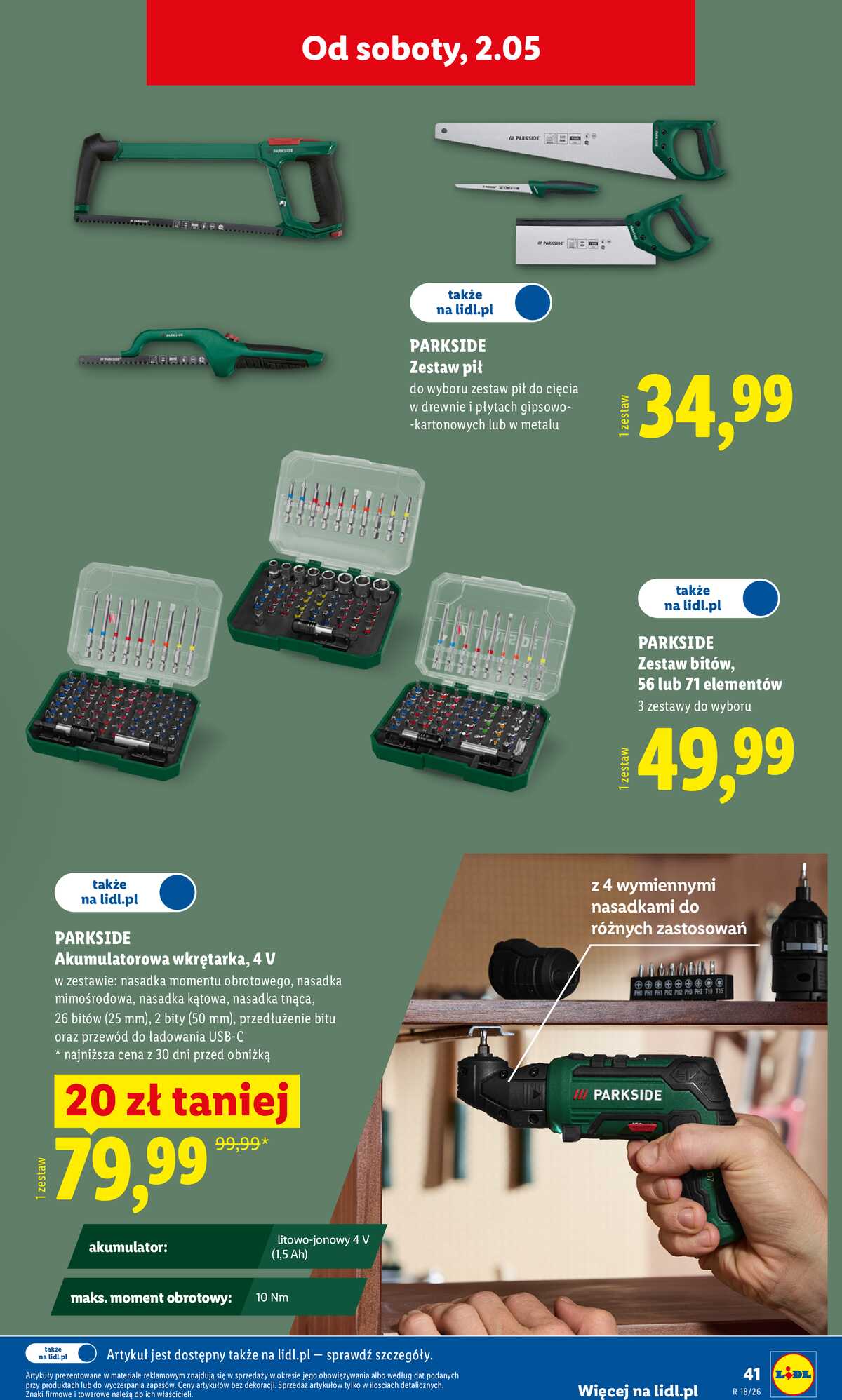 Leták Lidl Polsko 27.4.-2.5.2026 - Katalog platný od 27.04 strana 49