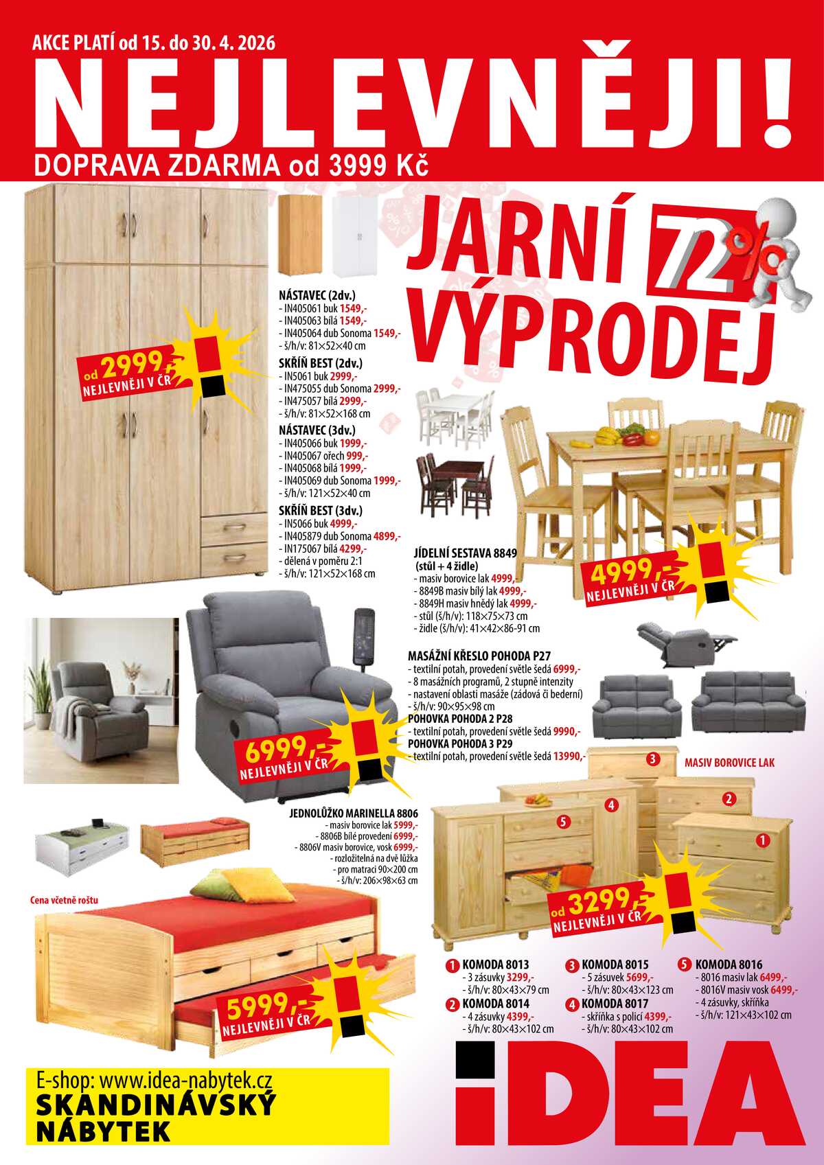 IDEA nábytek od 15.4. do 30.4.2026 strana 1