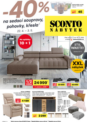 SCONTO nábytek letáky