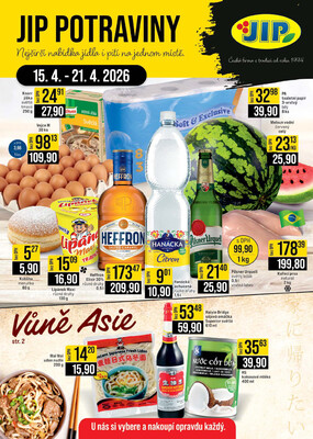 JIP Cash &amp;amp; Carry České Budějovice, Most, Náchod, Polička, Sušice a Svoboda nad Úpou od 15.4. do 21.4.2026