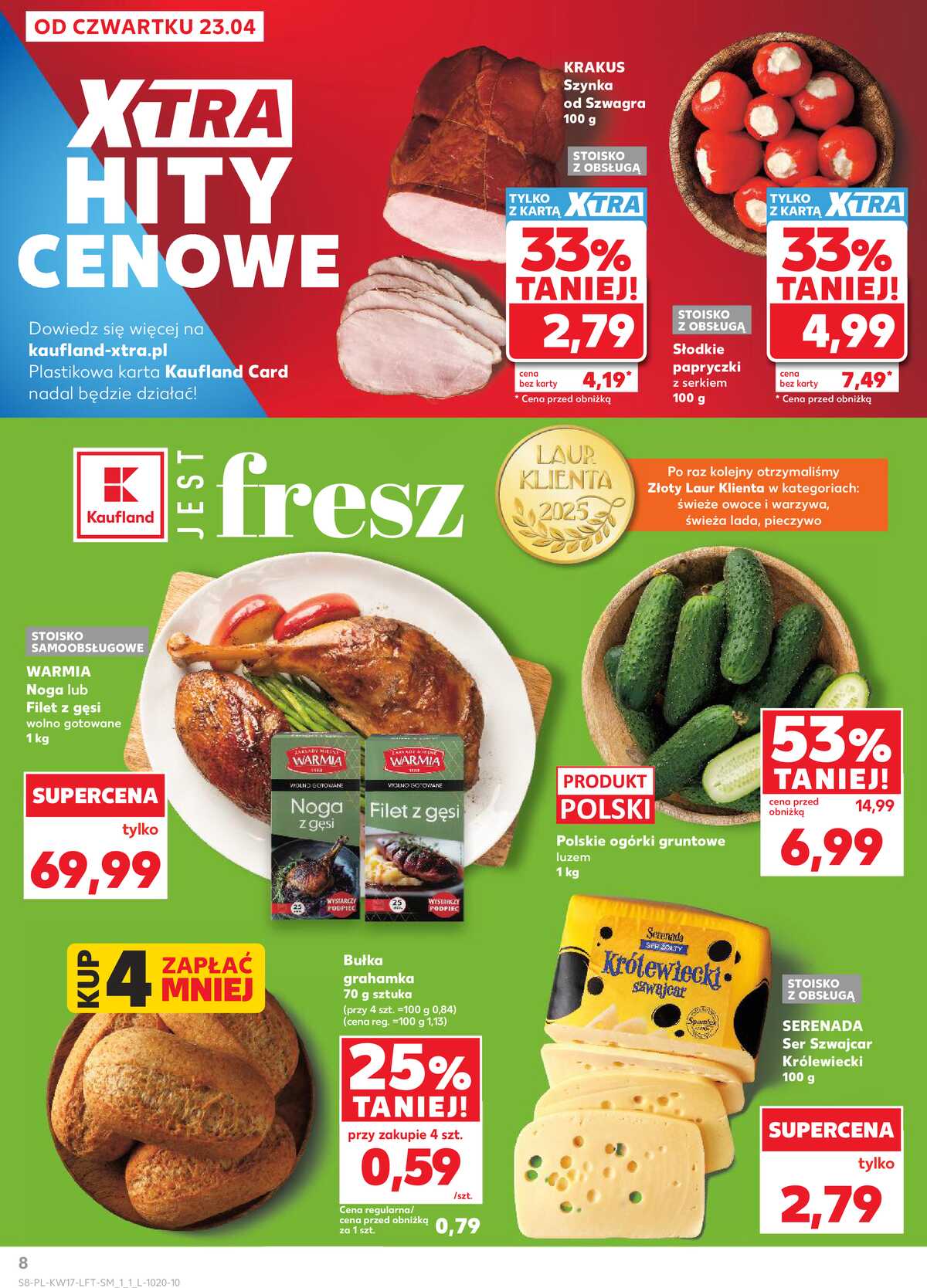 Leták Kaufland Polsko 23.4.-28.4.2026 - Noviny týdne strana 8