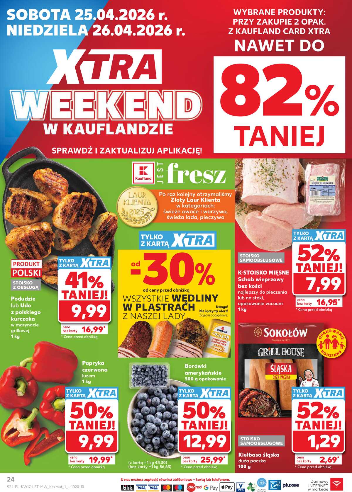 Leták Kaufland Polsko 23.4.-28.4.2026 - Noviny týdne strana 24
