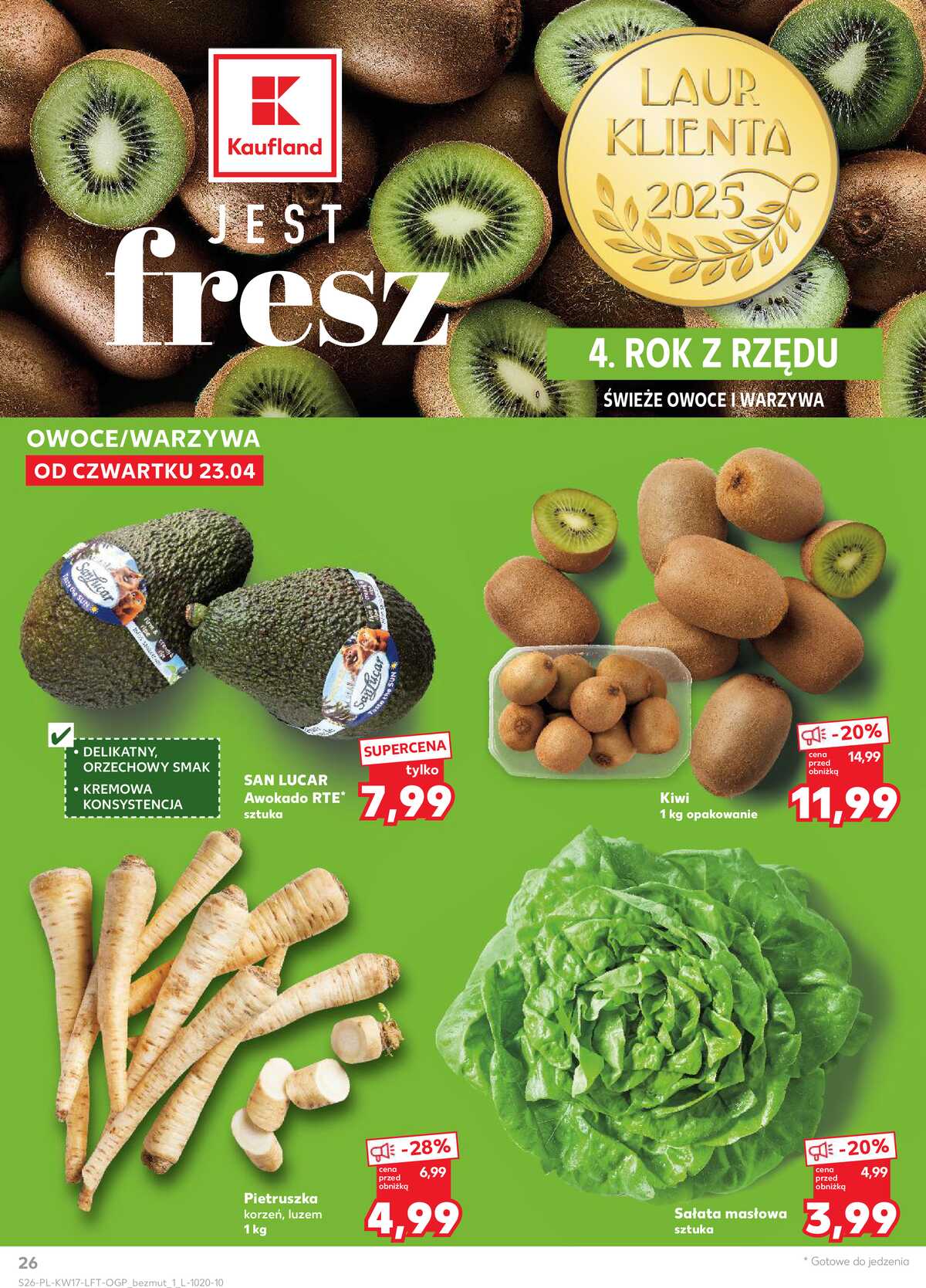 Leták Kaufland Polsko 23.4.-28.4.2026 - Noviny týdne strana 26
