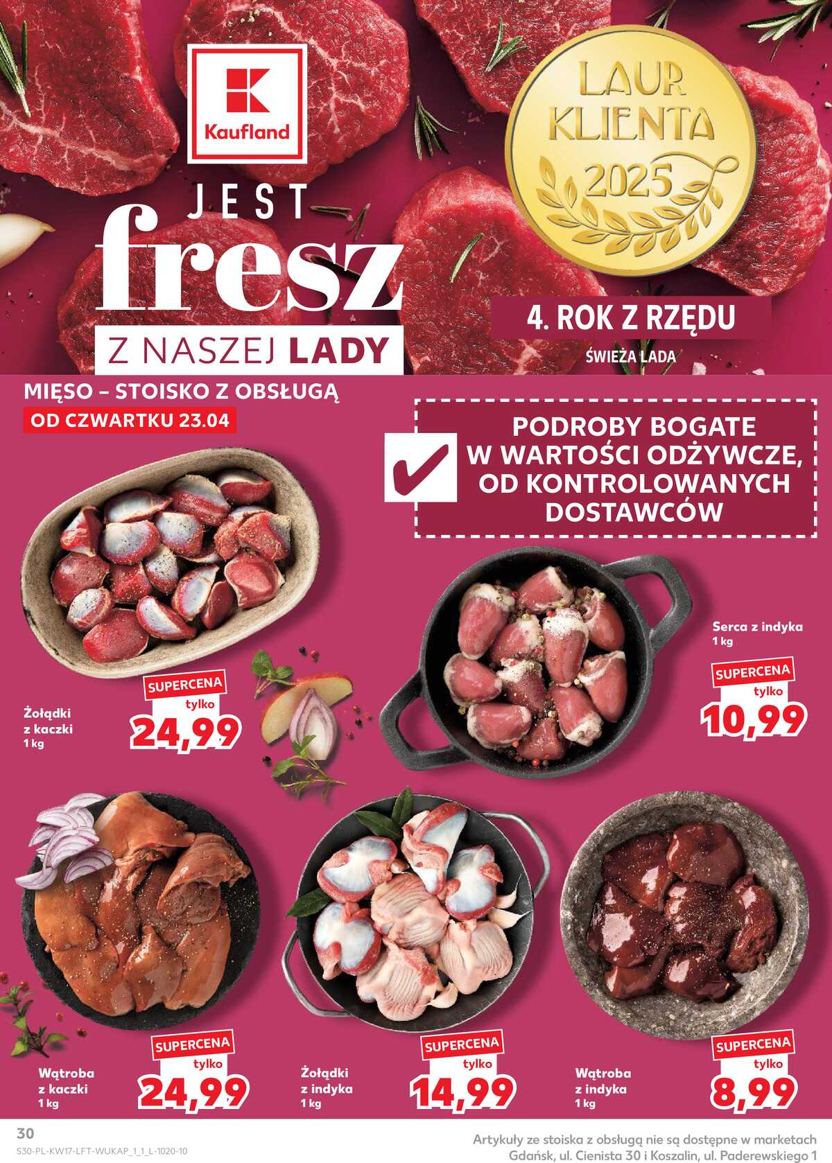 Leták Kaufland Polsko 23.4.-28.4.2026 - Noviny týdne strana 30