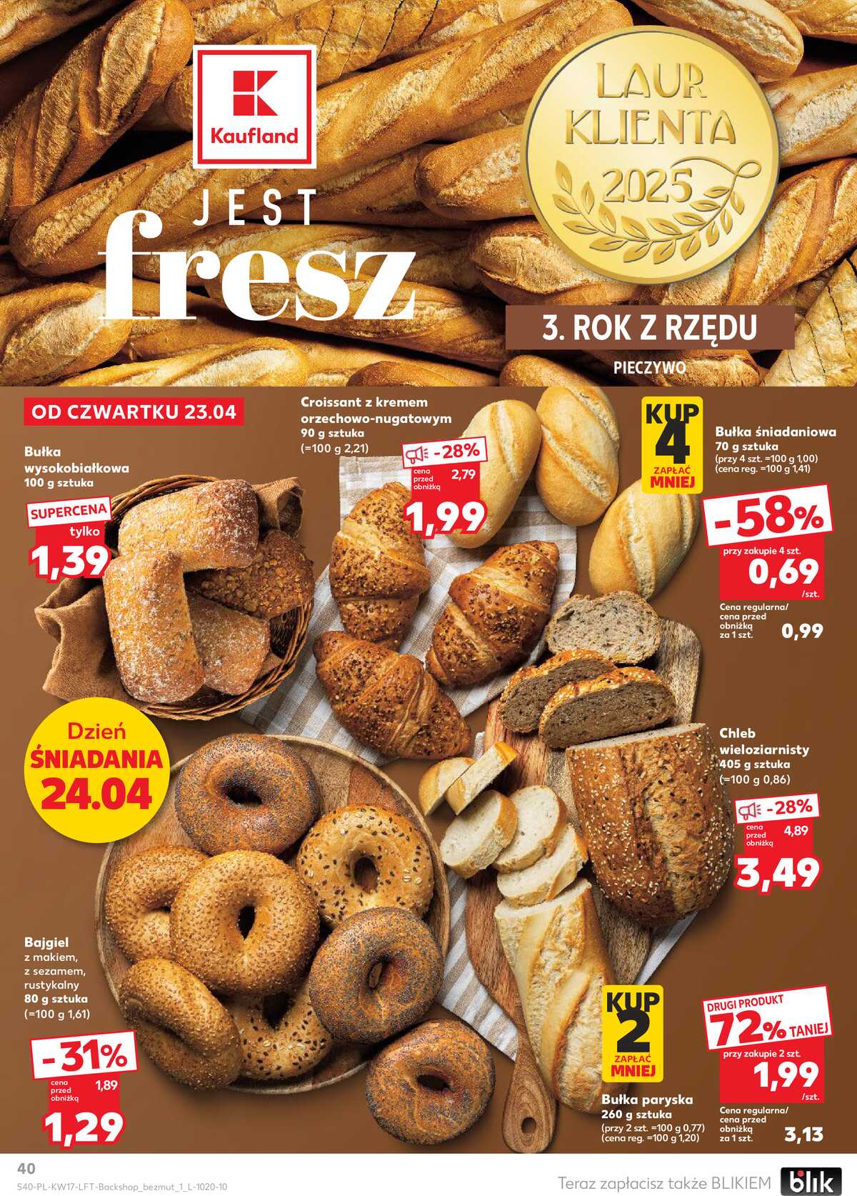 Leták Kaufland Polsko 23.4.-28.4.2026 - Noviny týdne strana 40
