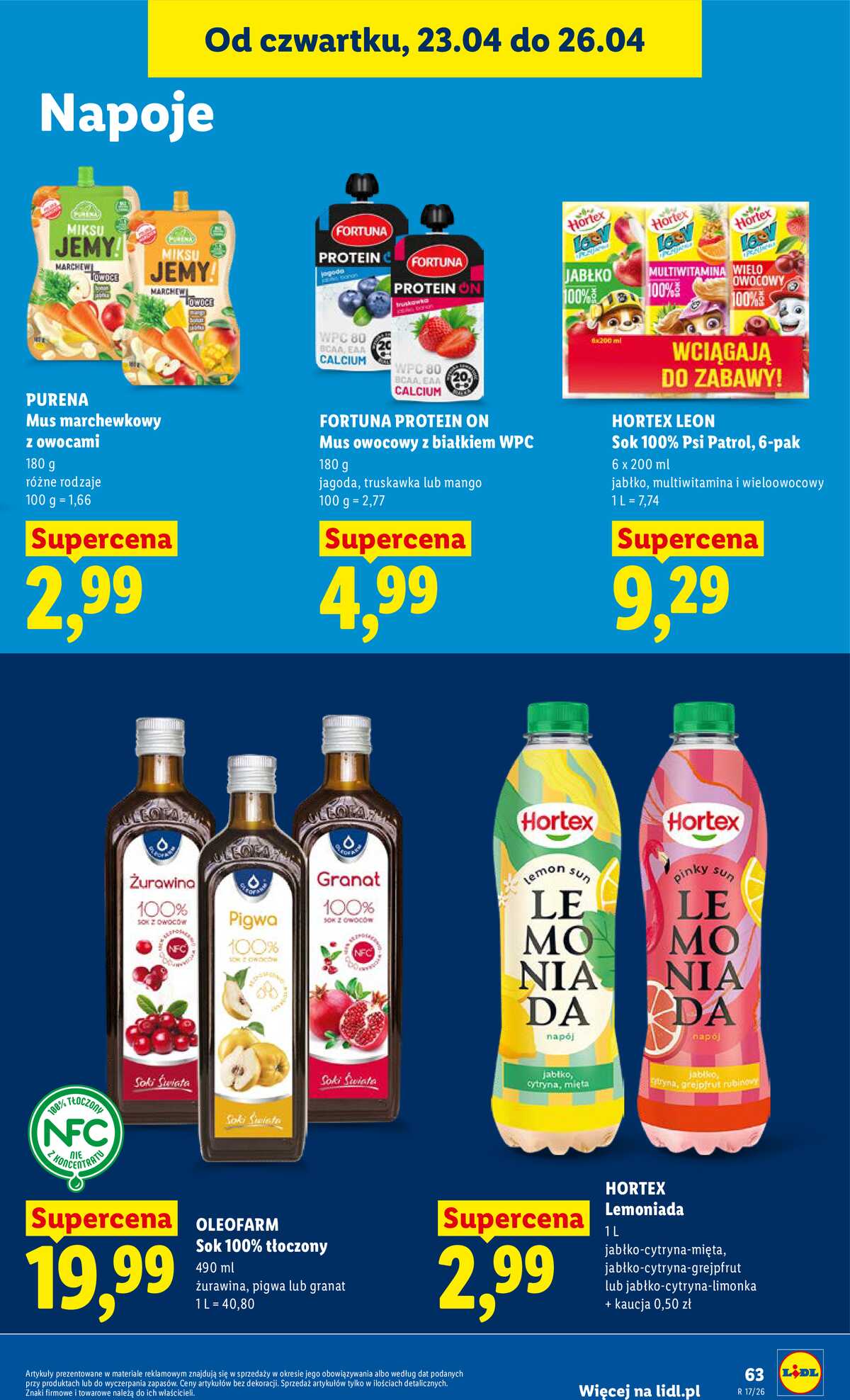Leták Lidl Polsko 23.4.-26.4.2026 - Zpravodaj platný od 23.04 do 26.04 strana 63