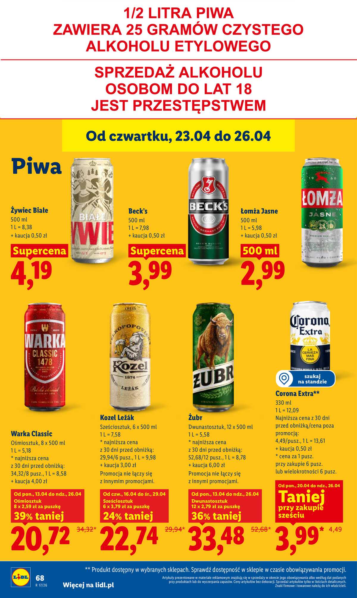 Leták Lidl Polsko 23.4.-26.4.2026 - Zpravodaj platný od 23.04 do 26.04 strana 68