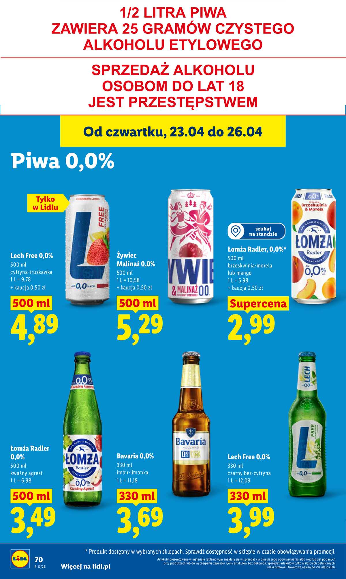 Leták Lidl Polsko 23.4.-26.4.2026 - Zpravodaj platný od 23.04 do 26.04 strana 70