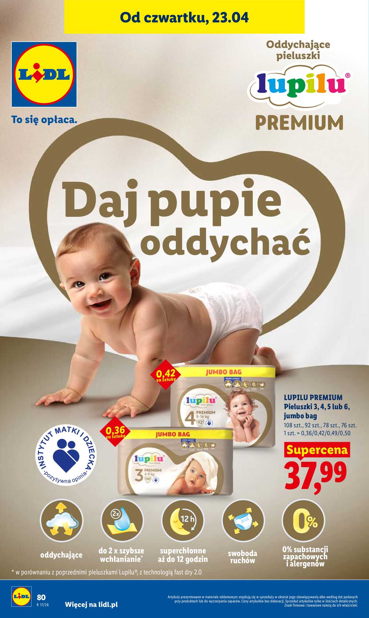 Leták Lidl Polsko 23.4.-26.4.2026 - Zpravodaj platný od 23.04 do 26.04 strana 80
