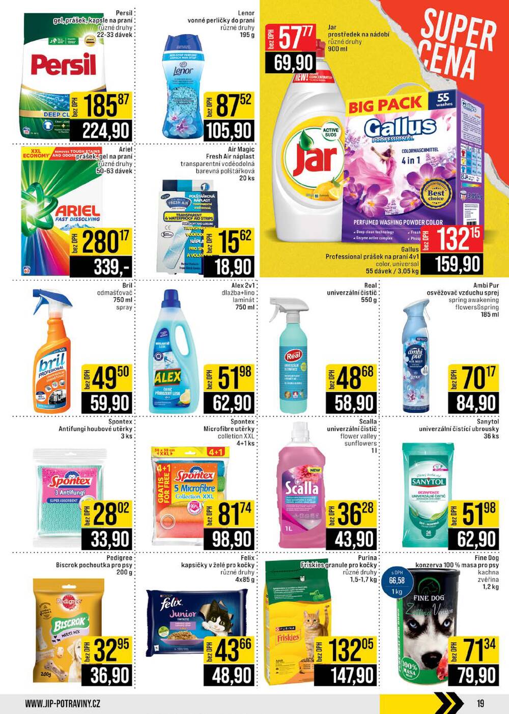 JIP Cash & Carry Brno, Praha, Ostrava, Jilemnice, Pardubice, Ostrava, Karlovy Vary, Olomouc a Zlín od 22.4. do 28.4.2026