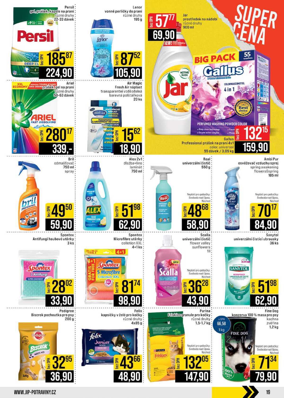 JIP Cash & Carry České Budějovice, Most, Náchod, Polička, Sušice a Svoboda nad Úpou od 22.4. do 28.4.2026 strana 19