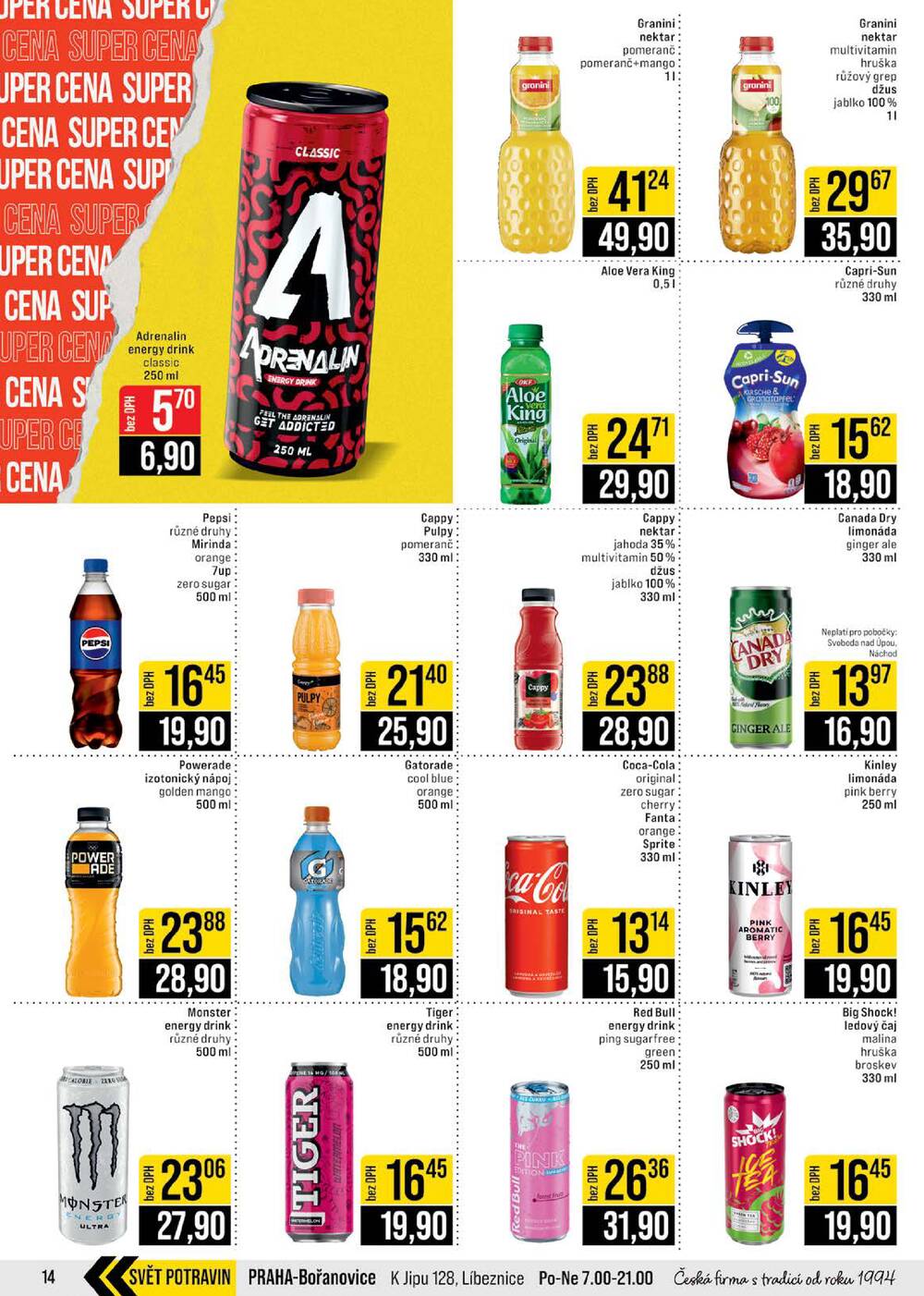 JIP Cash & Carry České Budějovice, Most, Náchod, Polička, Sušice a Svoboda nad Úpou od 22.4. do 28.4.2026