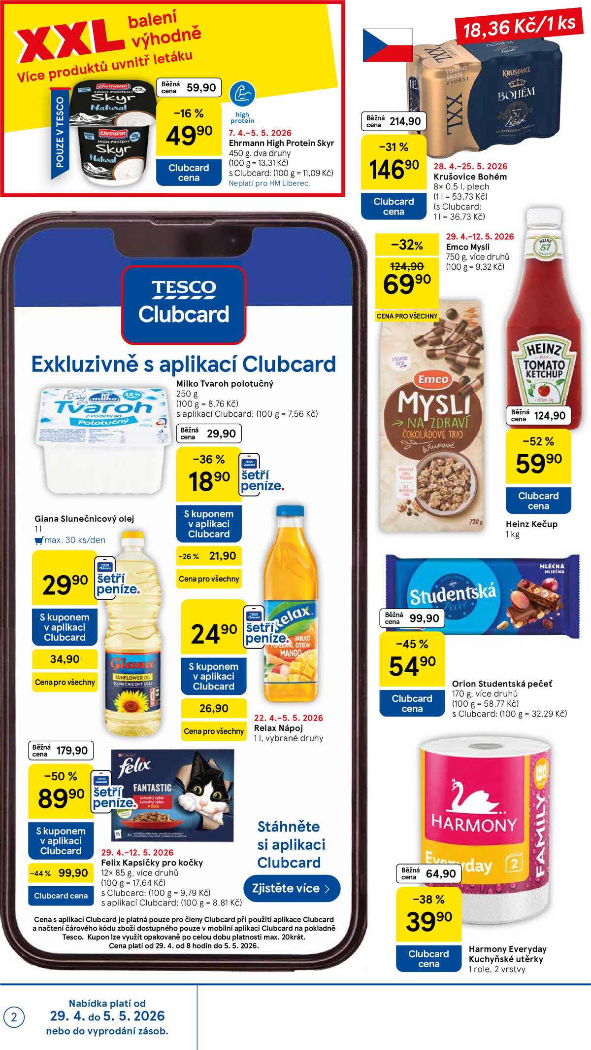 Tesco malé hypermarkety od 29.4. do 5.5.2026 strana 2