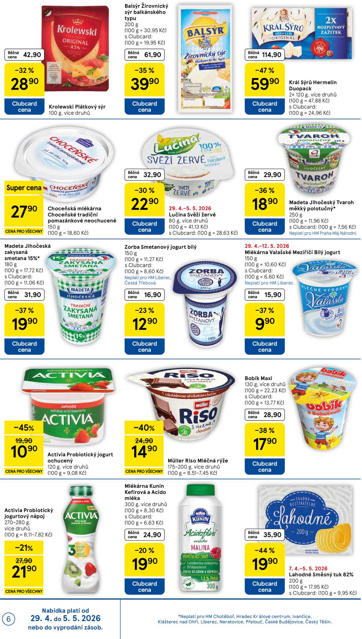 Tesco malé hypermarkety od 29.4. do 5.5.2026 strana 6