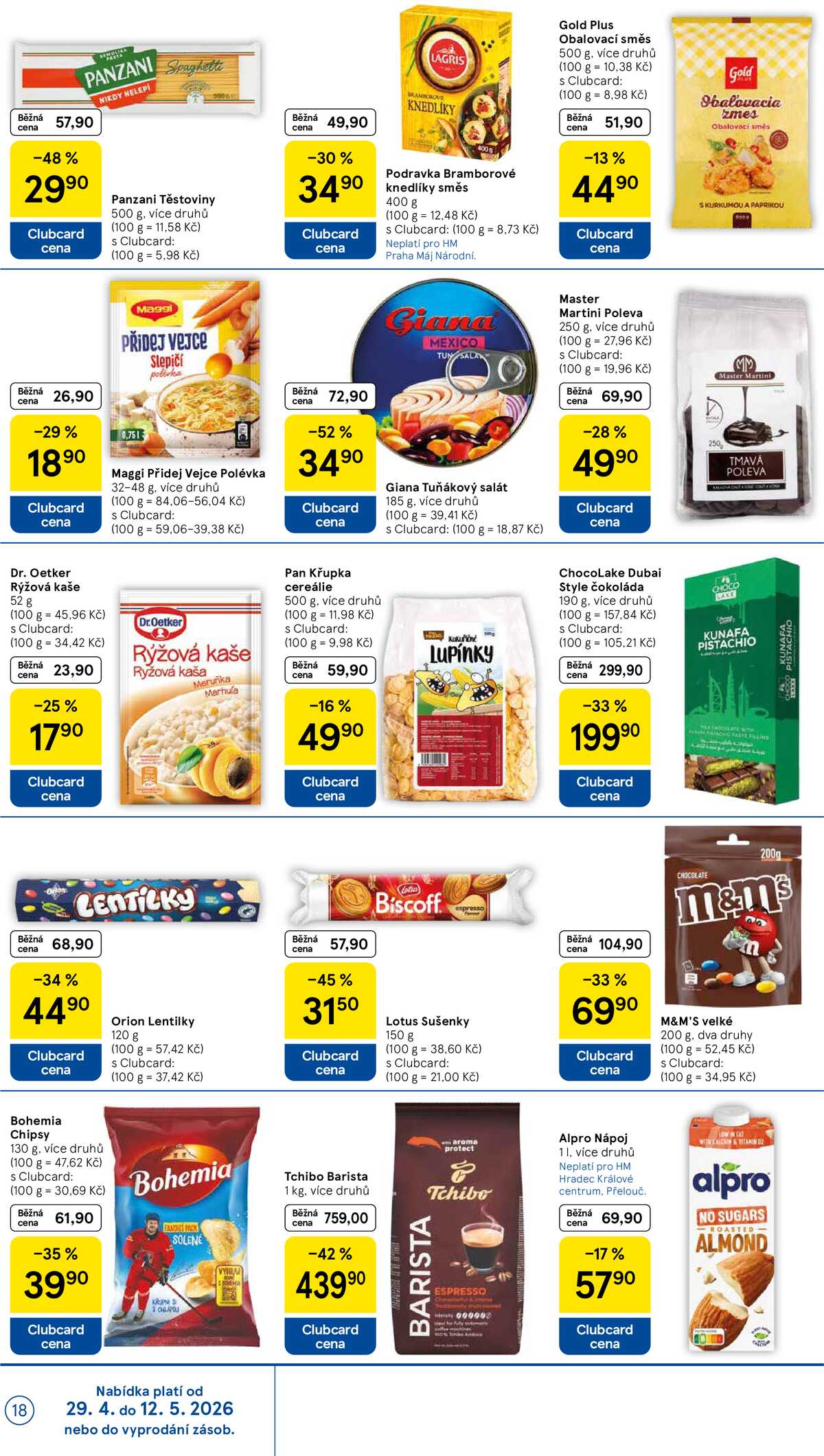 Tesco malé hypermarkety od 29.4. do 5.5.2026 strana 18