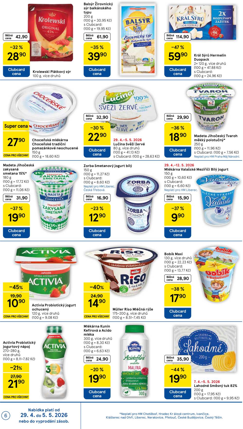 Tesco malé hypermarkety od 29.4. do 5.5.2026